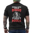 Boulplayer Grandpa Boccia Game Boule Play Petanque T-Shirt mit Rückendruck