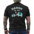 Boy Elephant Baby Shower Daddy To Be Mens Back Print T-shirt