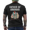 Boys Hen Dad Father's Day Father Of Chickens Men's T-shirt Back Print