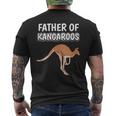 Boys Kangaroo Dad Father's Day Father Of Kangaroos Men's T-shirt Back Print