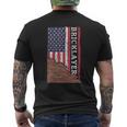 Brick Mason Bricklayer Masonry Dad Us Flag Construction Mens Back Print T-shirt