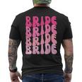 Bride I Do Crew Retro Bachelorette Party Bride Bridesmaids Men's T-shirt Back Print