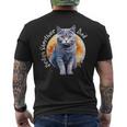 Britisch Kurzhaar Katzen Papa Cat Dad Daddy Haustier Freund T-Shirt mit Rückendruck