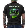 Brother Of The Birthday Boy Matching Family Video Game Party Men's T-shirt Back Print