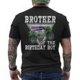 Brother Of The Birthday Boy Monster Truck Birthday Family Men's T-shirt Back Print