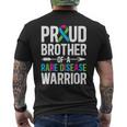 Brother Of A Rare Disease Warrior Rare Disease Awareness Men's T-shirt Back Print