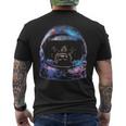 Brown Labrador In Space Galaxy Astronaut Helmet Dog Men's T-shirt Back Print