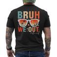 Bruh We Out Office Staff Retro Summer Last Day Of School Men's T-shirt Back Print