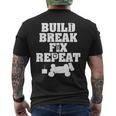 Build Break Fix Repeat RC Car Radio Control Racing Men's T-shirt Back Print