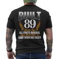 Built 89 Years Ago 89Th Birthday 89 Years Old Bday Men's T-shirt Back Print