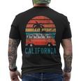 California Retro Surf Bus Vintage Van Surfer & Sufing Men's T-shirt Back Print