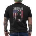 Cane Corso Dad With Proud American Flag Dog Lover Mens Back Print T-shirt