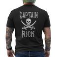 Captain Rick Vintage Personalized Pirate Boating Men's T-shirt Back Print