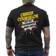 Career Counselor Superhero Comic Superpower Men's T-shirt Back Print