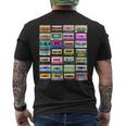 Cassette Mixtape Retro 1980S 1990S Music Vintage Graphic Men's T-shirt Back Print