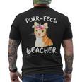 Cat Lover For Teachers Educators Appreciation Men's T-shirt Back Print