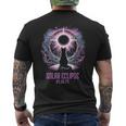 Cat Watching Total Solar Eclipse Apr 8 2024 Astronomy Lover Men's T-shirt Back Print