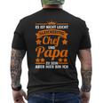 Chefateratertag Papa T-Shirt mit Rückendruck