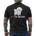 Chemise Bichon Frise I Love My Bichon T-shirt imprimé au dos