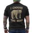 I Choose The Bear Wilderness Adventure Seeker Men's T-shirt Back Print