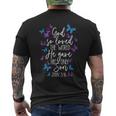 Christian Bible Verse God Gave His Son John 513 Butterfly Men's T-shirt Back Print