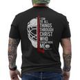 Christian Hockey Bible Verse Philippians Religious Hockey Men's T-shirt Back Print