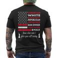 Christian White Straight Independence Day Memorial Day Pride Men's T-shirt Back Print