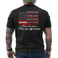 Christian White Straight Unwoke Unvaxxed Gun Owner Men's T-shirt Back Print