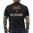 Cigars And Bad Decisions Vintage Old Men's T-shirt Back Print