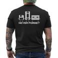 Cinta De Cassette De Audio Never Forget Camiseta Hombre Estampado Espalda