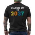 Class Of 2037 Grow With Me First Day Of School Graduation Men's T-shirt Back Print