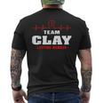 Clay Surname Family Last Name Team Clay Lifetime Member Men's T-shirt Back Print