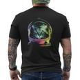 Clothing Co Space Cat Rainbow Astronaut Helmet Galaxy Mens Back Print T-shirt