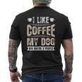 I Like Coffee My Dog And Maybe 2 People Mens Back Print T-shirt