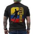 Colombian Soccer Team Colombia Flag Jersey Football Fans Men's T-shirt Back Print
