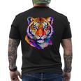Colorful Tiger Face Neture Wild Animal Pet Lovers Men's Men's T-shirt Back Print