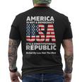 Constitutional Republic Ruled By Law Not The Mob Usa Flag Men's T-shirt Back Print