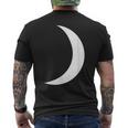 Cool Big White Crescent Moon Astronomy Men's T-shirt Back Print