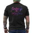 Courage Is Contagious Printed Graphic Bravery Men's T-shirt Back Print