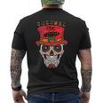 Cozumel Mexico Sugar Skull & Hat Souvenir Men's T-shirt Back Print