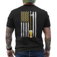 Craft Beer American Flag Usa 4Th July Alcohol Brew Brewery Men's T-shirt Back Print