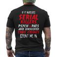 Crime Junkies Serial Killers Psychopaths Unsolved True Crime Men's T-shirt Back Print