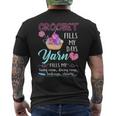 Crochet Yarn Fills My Days Yarn Fills My Men's T-shirt Back Print