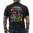 I Crushed Preschool Monster Truck Graduation Class Of 2024 Men's T-shirt Back Print