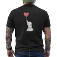 Cute Baby Elephant With Heart Balloon Love Mens Back Print T-shirt