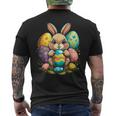 Cute Bunny Rabbit Happy Easter Egg Men's T-shirt Back Print