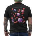 Cute White And Red Blood Cells Components Of Blood Men's T-shirt Back Print