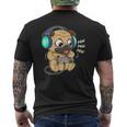 Cute Gaming Pug Pew Video Game Computer Player Mens Back Print T-shirt
