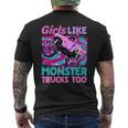 Cute Monster Truck Girls Like Monster Trucks Too Girls Men's T-shirt Back Print