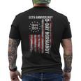 D-Day 80Th Anniversary American Flag 1944 Normandy Men's T-shirt Back Print